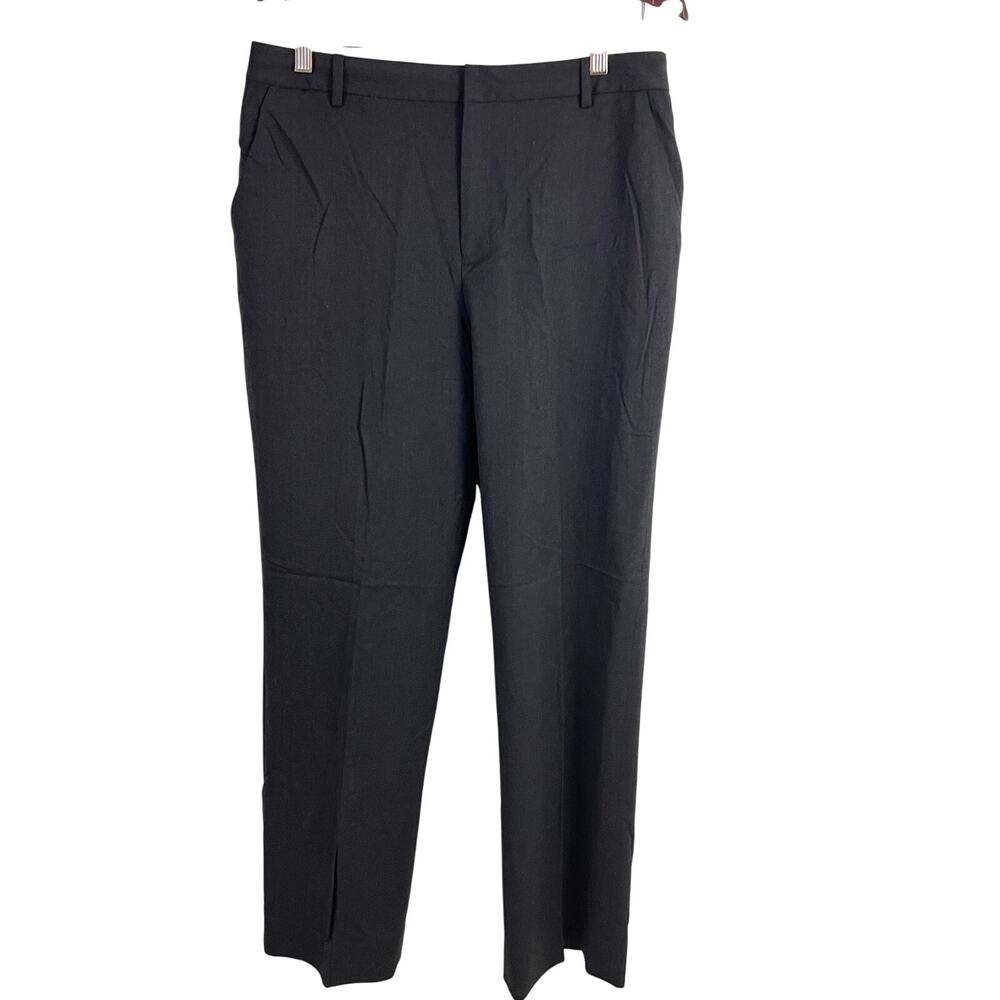 Lauren Ralph Lauren Dress Pants‎ Women 12 Black Wool Lycra Blend Straight Leg